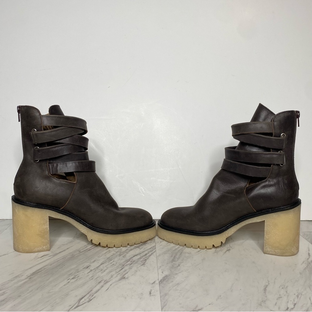 Free People Jesse Leather Strappy Heeled Boot 40 - Picture 6 of 15